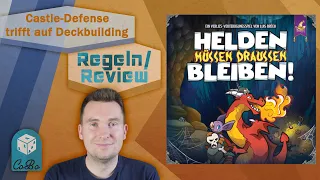 Helden müssen draußen bleiben! - Castle Defense trifft auf Deckbuilding - Regeln & Review 4K