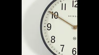 Newgate Clocks Mr Edwards Wall Clock, Matte Blizzard Grey product video.