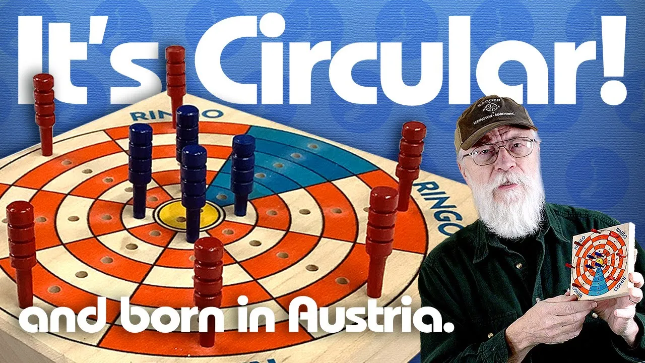 A strategy game from Austria played on a segmented circular target and patented in the US in 1919.