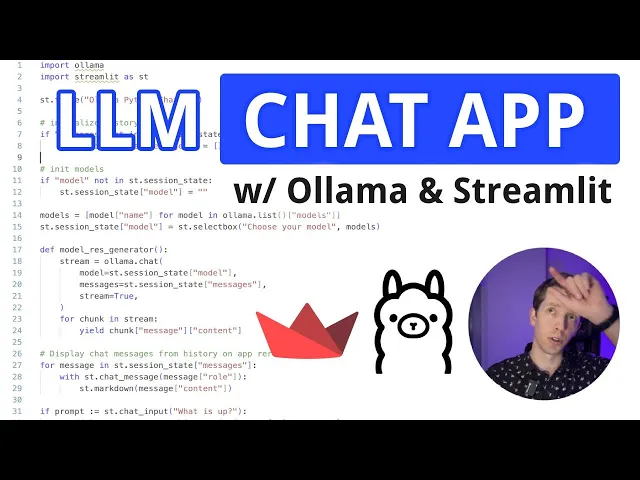 LLM Chat App in Python w/ Ollama-py and Streamlit