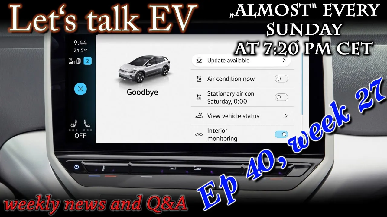 (live) Let's talk EV - My Id.3 gets the OTA Update 2.3 this week