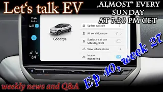 (live) Let's talk EV - My Id.3 gets the OTA Update 2.3 this week