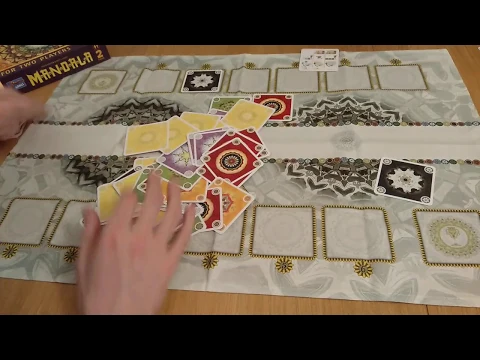 Mandala board card game playthrough see comments! * AmassGames * two player lookout susd abstract