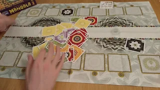 Mandala board card game playthrough see comments! * AmassGames * two player lookout susd abstract