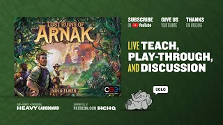 Lost Ruins of Arnak --- solo Play-through by Heavy Cardboard