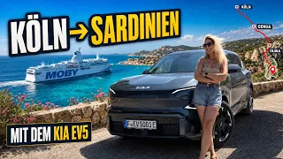 Langstrecken-Realität: Nach Sardinien im E-Auto Kia EV5. Fähre von Genua und Kosten