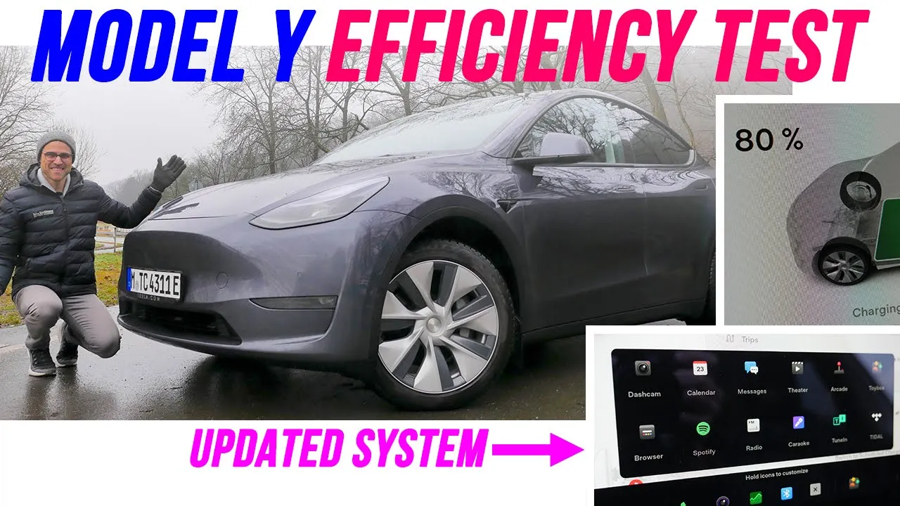 Tesla Model Y 2022 incredible new features 😂 and winter test of range, heating 🔥, supercharging ⚡