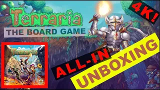 [4K] Terraria: The Board Game - Unboxing [HELLSTONE PLEDGE] [KICKSTARTER]