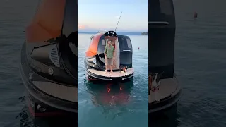 The Coolest Mini-Yacht Ever! 😍 #yacht #boats #sea