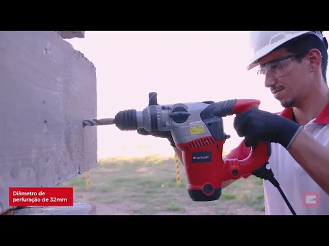 Martelete Perfurador Rompedor SDS Plus 1250W RT-RH 32 220V com 3 Brocas, 1 Ponteiro e 1 Talhadeira Einhell