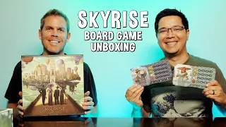 Unboxing Skyrise - Auction / Sky City Building Board Game