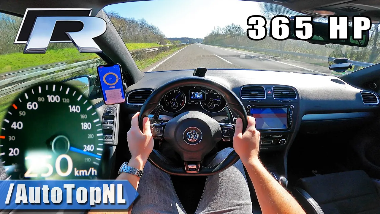 365HP VW Golf R MK6 on AUTOBAHN [NO SPEED LIMIT] by AutoTopNL