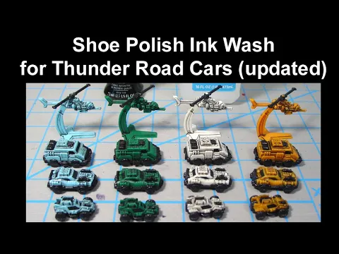 Using black shoe polish as an ink wash for cars