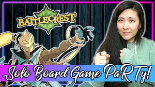 Battlecrest ⚔️ | Solo Board Game PaRTy!!! (Playthrough and Review/ Tutorial, yup!)🎉