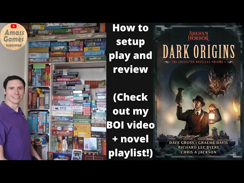 Arkham Horror boardgame novella collection Dark Origins Marsh Aconyte Asmodee AmassGames #books book