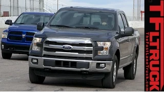 2015 Ford F-150 2.7L vs Ram 3.0 1500 Diesel 0-60 MPH Drag Race: EcoBoost vs EcoDiesel