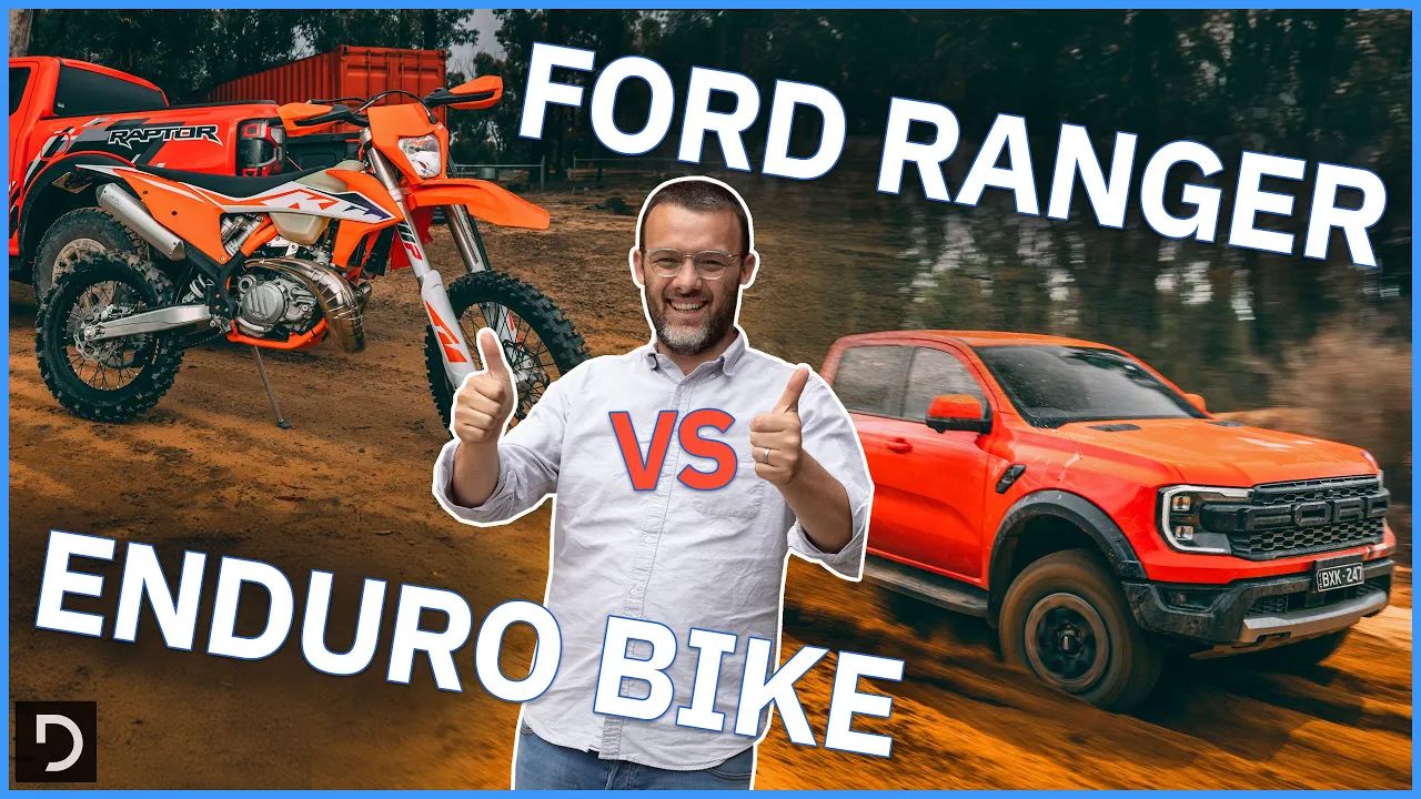 Ford Ranger Raptor vs KTM Enduro bike: Which is fastest? | Plus Old Raptor v New | Drive.com.au