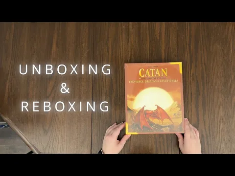 Catan: Treasures, Dragons & Adventurers Scenario Game - Unboxing and Reboxing - What's in the Box?