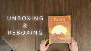 Catan: Treasures, Dragons & Adventurers Scenario Game - Unboxing and Reboxing - What's in the Box?