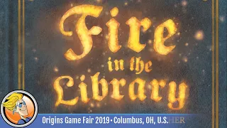Fire in the Library — game overview at Origins Game Fair 2019