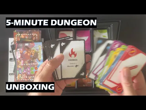 Unboxing 5 Minute Dungeon Board Game