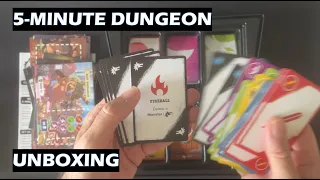 Unboxing 5 Minute Dungeon Board Game