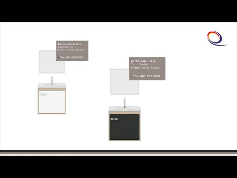 Kit Gabinete para Banheiro com Espelho 41x40x31,5cm MDF Berlin & Branco Capella Cerocha