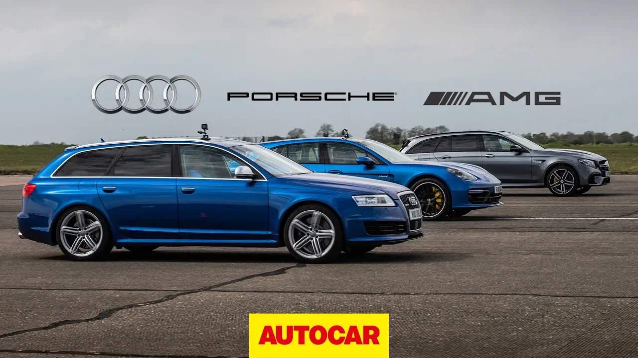Drag Race: Tuned V10 Audi RS6 vs AMG E63 S vs Porsche Panamera Turbo | Autocar