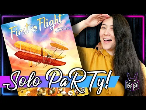 First in Flight 🛩️| Solo Board Game PaRTy!!! (Playthrough and Review/ Tutorial, yup!) 🎉