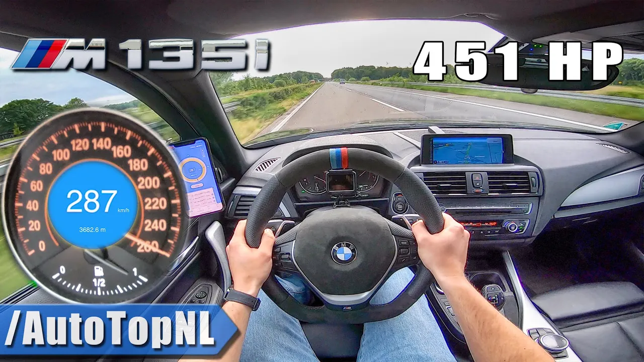 BMW M135i xDrive 451HP BR Performance AUTOBAHN POV 287km/h GPS by AutoTopNL