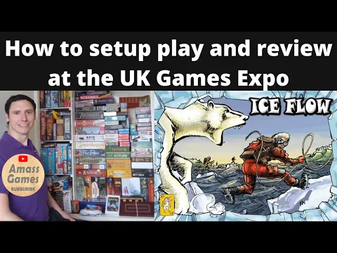 Ice Flow boardgame how to setup play and review AmassGames 4K UK Games Expo #ukgames #games #gamers