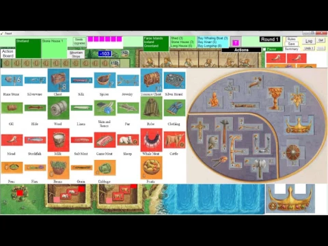 A Feast for Odin - SLOW Introductory Tutorial and Play-through for Non-Heavy Gamers