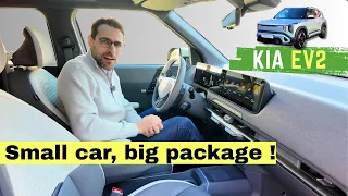 Interior details of the 2026 Kia EV2