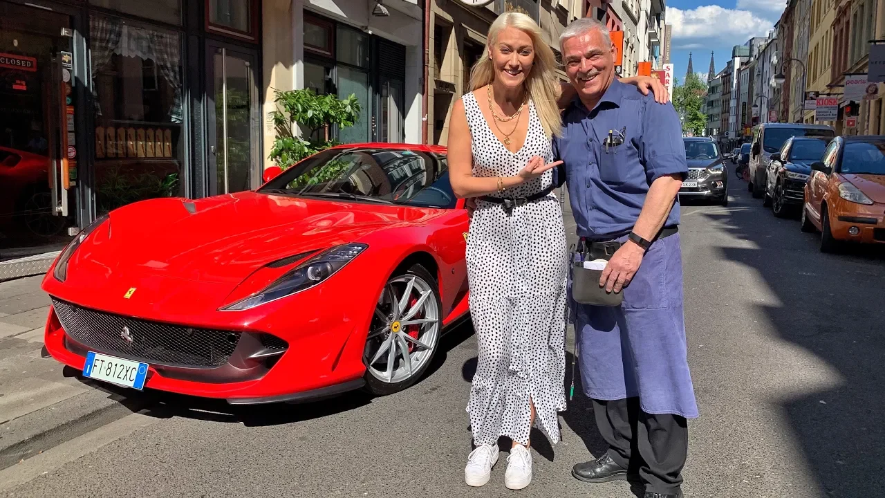 Waiter Receives Surprise Ferrari Delivery!