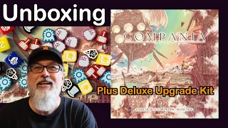 Unboxing the Board Game Compania | You Akase | Level 99 Games | Plus Deluxe Upgrade Kit