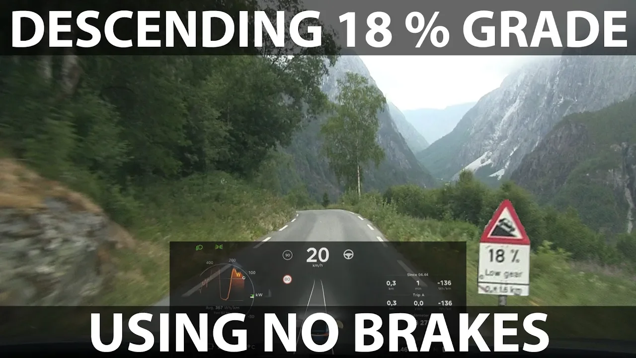 Descending Stalheimskleiva with Model X