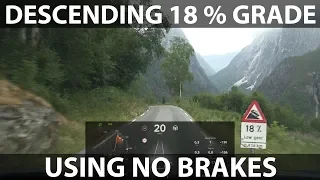 Descending Stalheimskleiva with Model X