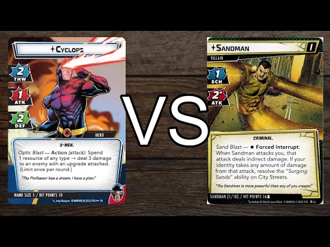 Cyclops vs. Sandman - Marvel Champions X-Men