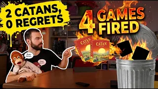 4 Games FIRED | Culling Catan twice, The Crew & Cash n' Guns