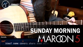 Como tocar Sunday Morning MAROON 5 en Guitarra PRINCIPIANTES | Guitarra Tutorial Acordes Riff