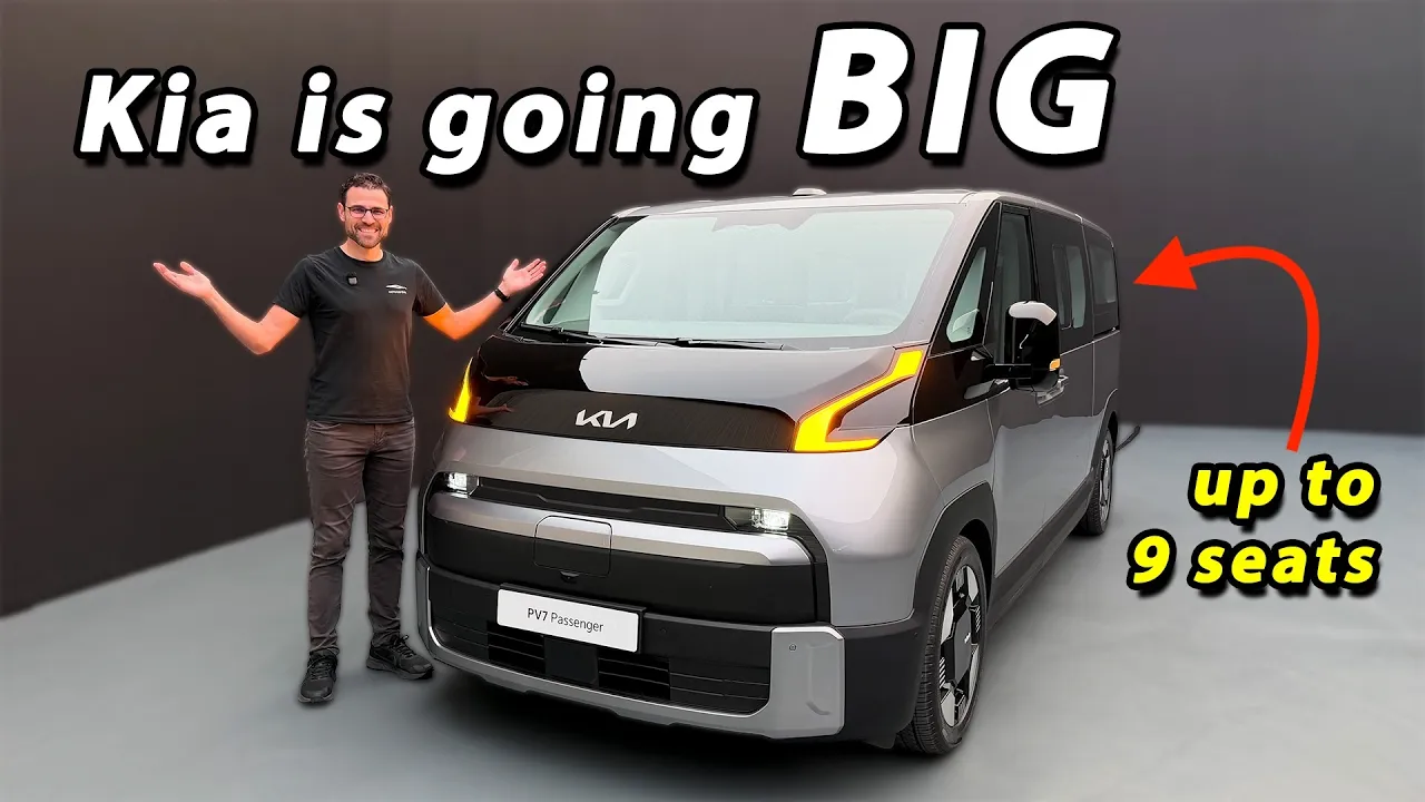 Kia PV7 REVEAL - 800V Van Passenger or Cargo with surprising features