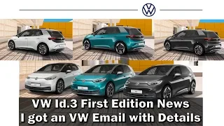 VW Id.3 News - I got a VW email with new details