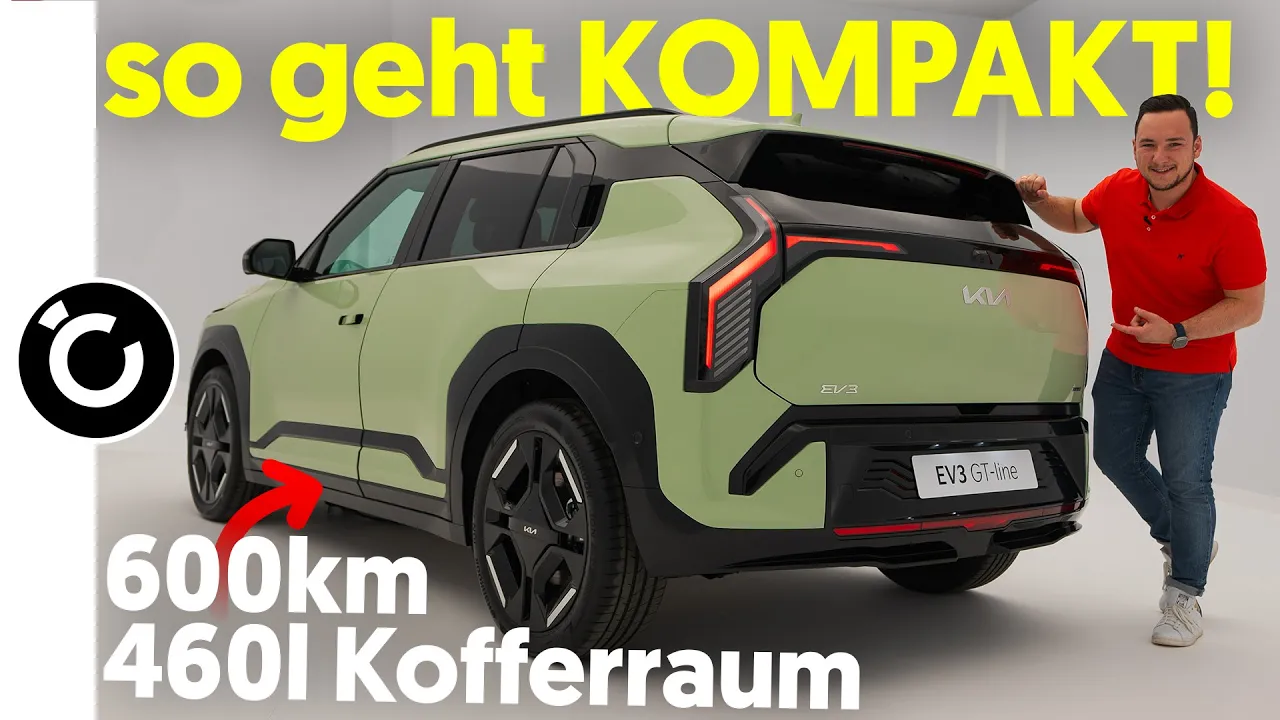 KIA EV3 - BESTER seiner Klasse dank 600KM Reichweite und größtem Kofferraum!