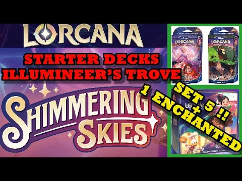 Opening 2 Shimmering Stars Starter Boxes + an Illumineers Trove [DISNEY LORCANA]