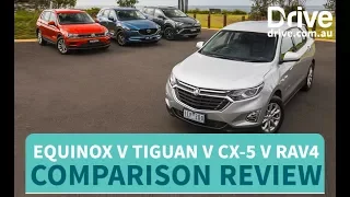 2018 Holden Equinox v Volkswagen Tiguan v Mazda CX-5 v Toyota RAV4 Comparison Review