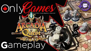 Arcadia Quest Bedtime Again Campaign Board Game Gameplay - Twitch Live Stream Replay