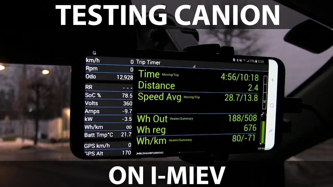Mitsubishi i-MiEV with caniOn
