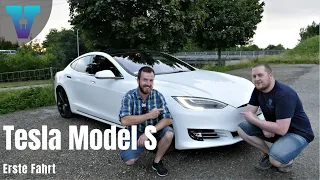 Erste Fahrt im Tesla - Model S 90 D [Deutsch] | Vision E Drive #12