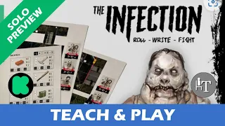 Tutorial & Solo Playthrough PREVIEW of The Infection - Solo Roll & Write Game