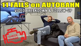 TOP 11 FAILS on AUTOBAHN // OUR response to MOST DEBATED video ever!